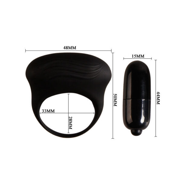 PRETTY LOVE - BERTRAM ANNEAU VIBRATEUR NOIR-PRETTY LOVE MALE-sextoys-lingerie-bdsm-hygiène-sexshop