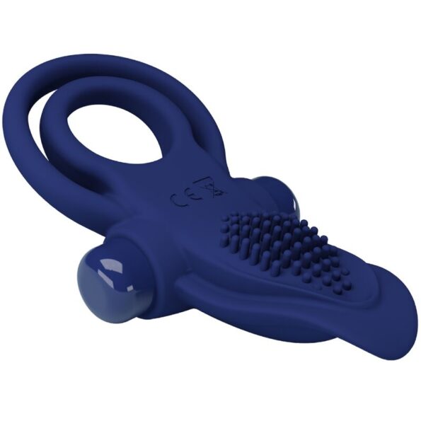 PRETTY LOVE - BRONSON BAGUE DOUBLE AVEC VIBRATION BLEU-PRETTY LOVE MALE-sextoys-lingerie-bdsm-hygiène-sexshop