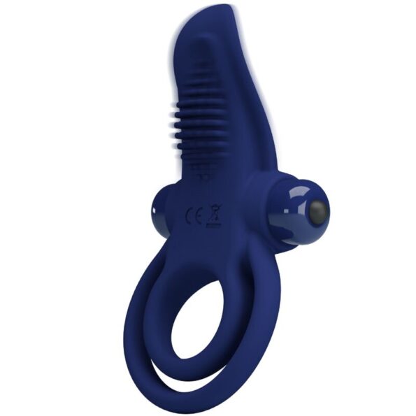 PRETTY LOVE - BRONSON BAGUE DOUBLE AVEC VIBRATION BLEU-PRETTY LOVE MALE-sextoys-lingerie-bdsm-hygiène-sexshop