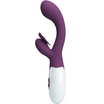 PRETTY LOVE - BUTTERFLY KISS VIBRATEUR RABBIT ET STIMULATEUR DE POINT G VIOLET-PRETTY LOVE FLIRTATION-sextoys-lingerie-bdsm-hygiène-sexshop