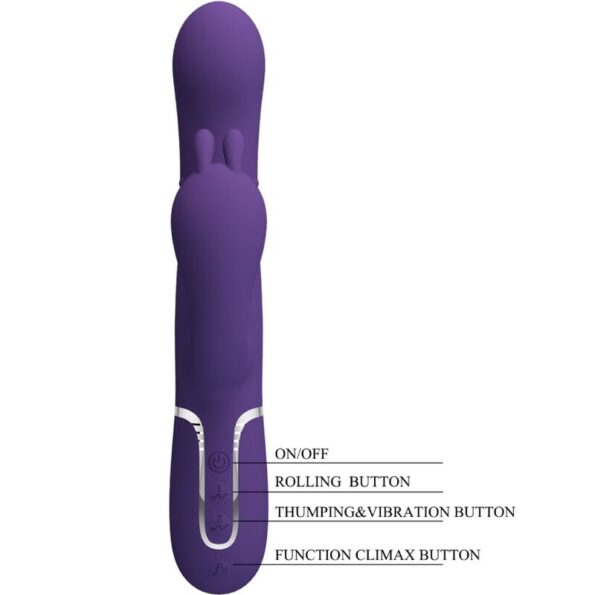 PRETTY LOVE - CAMMY TRIPLE VIBRATEUR MULTIFONCTION 4 EN 1 VIOLET-PRETTY LOVE FLIRTATION-sextoys-lingerie-bdsm-hygiène-sexshop