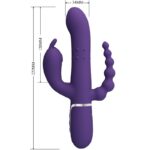 PRETTY LOVE – CAMMY TRIPLE VIBRATEUR MULTIFONCTION 4 EN 1 VIOLET