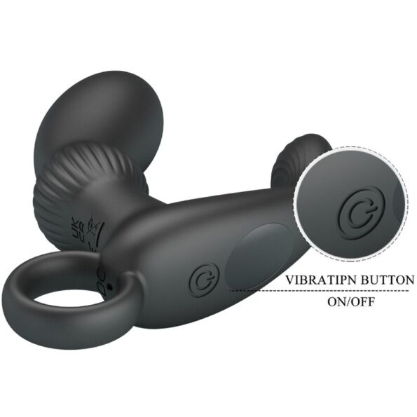 PRETTY LOVE - CAYLA VIBRATEUR MASSEUR ANAL NOIR-PRETTY LOVE-sextoys-lingerie-bdsm-hygiène-sexshop