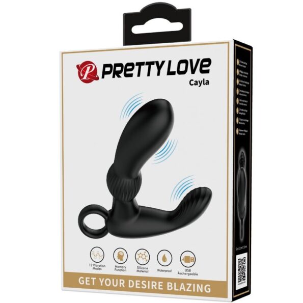 PRETTY LOVE - CAYLA VIBRATEUR MASSEUR ANAL NOIR-PRETTY LOVE-sextoys-lingerie-bdsm-hygiène-sexshop