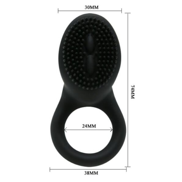 PRETTY LOVE - COBRA ANNEAU VIBRATEUR NOIR-PRETTY LOVE MALE-sextoys-lingerie-bdsm-hygiène-sexshop