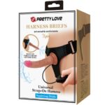 PRETTY LOVE – CULOTTE HARNAIS UNIVERSELLE KYTON AVEC GODE SQUIRTING 19 CM MULATO