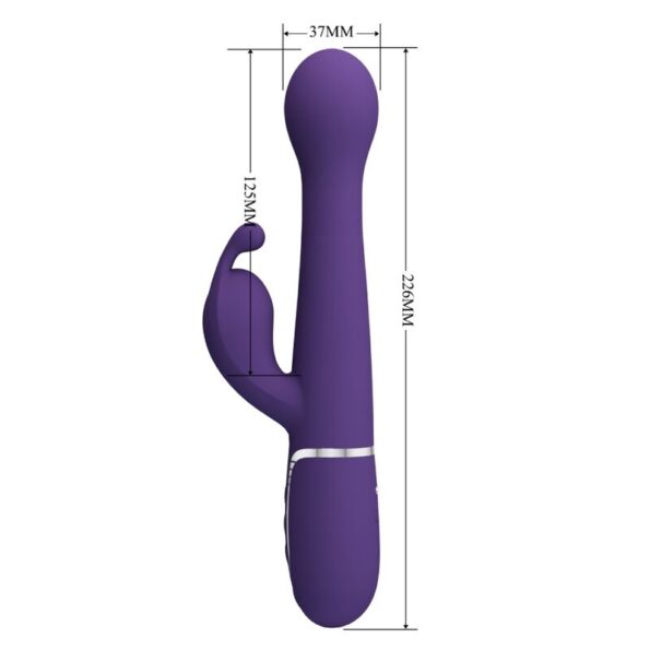PRETTY LOVE - DEJON VIBRATEUR RABBIT 3 EN 1 MULTIFONCTION VIOLET-PRETTY LOVE FLIRTATION-sextoys-lingerie-bdsm-hygiène-sexshop