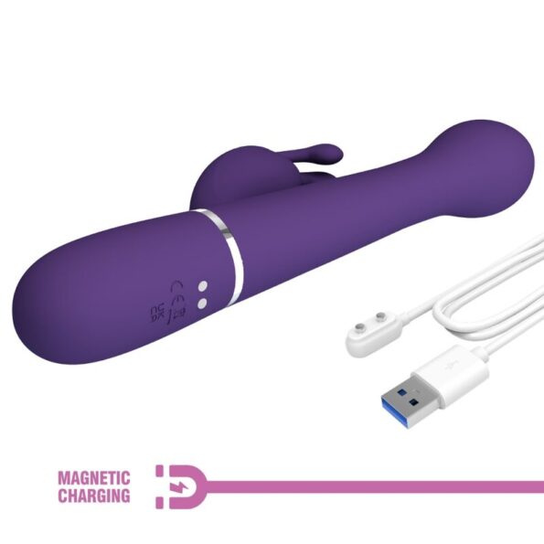 PRETTY LOVE - DEJON VIBRATEUR RABBIT 3 EN 1 MULTIFONCTION VIOLET-PRETTY LOVE FLIRTATION-sextoys-lingerie-bdsm-hygiène-sexshop