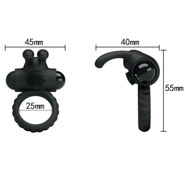 PRETTY LOVE - EUDORA ANNEAU VIBRANT AVEC STIMULATEUR-PRETTY LOVE MALE-sextoys-lingerie-bdsm-hygiène-sexshop