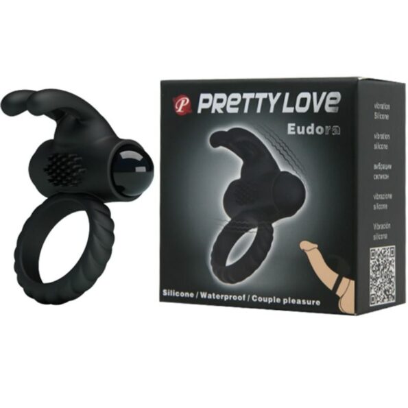 PRETTY LOVE - EUDORA ANNEAU VIBRANT AVEC STIMULATEUR-PRETTY LOVE MALE-sextoys-lingerie-bdsm-hygiène-sexshop