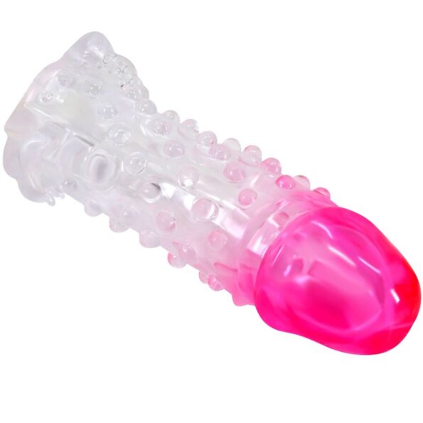 PRETTY LOVE - GAINE D'AGRANDISSEMENT RÉALISTE WILFORD AVEC PÉNIS EN RELIEF ROSE-PRETTY LOVE-sextoys-lingerie-bdsm-hygiène-sexshop