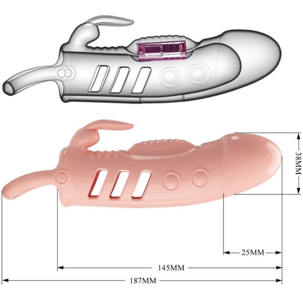 PRETTY LOVE - GAINE PÉNIS NATUREL DE LAPIN SLOANE-PRETTY LOVE-sextoys-lingerie-bdsm-hygiène-sexshop