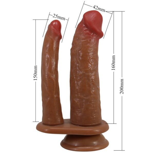 PRETTY LOVE - HULBERT DOUBLE GODE RÉALISTE AVEC VIBRATION MULATO-PRETTY LOVE-sextoys-lingerie-bdsm-hygiène-sexshop