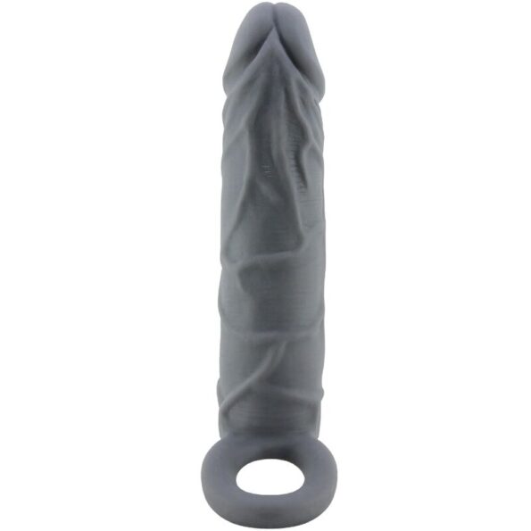 PRETTY LOVE - MANCHON DE PÉNIS EN PEAU RÉALISTE GRIS FONCÉ-PRETTY LOVE-sextoys-lingerie-bdsm-hygiène-sexshop