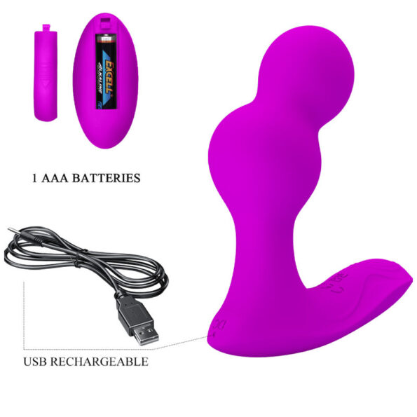PRETTY LOVE - MASSAGER VIBRATEUR ANAL TERRANCE AVEC TÉLÉCOMMANDE-PRETTY LOVE-sextoys-lingerie-bdsm-hygiène-sexshop