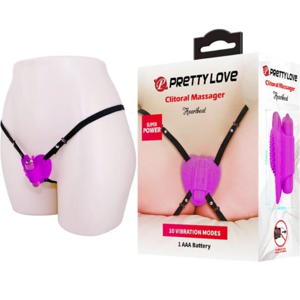 PRETTY LOVE - MASSEUR DE CLITORIS HEARTBEAT 10 MODES DE VIBRATION VIOLET-PRETTY LOVE FLIRTATION-sextoys-lingerie-bdsm-hygiène-sexshop