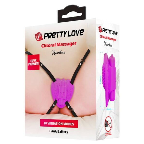 PRETTY LOVE - MASSEUR DE CLITORIS HEARTBEAT 10 MODES DE VIBRATION VIOLET-PRETTY LOVE FLIRTATION-sextoys-lingerie-bdsm-hygiène-sexshop