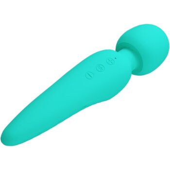 PRETTY LOVE - MASSEUR MEREDITH 12 MODES DE VIBRATION VERT AQUA-PRETTY LOVE SMART-sextoys-lingerie-bdsm-hygiène-sexshop