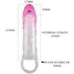 PRETTY LOVE – ODES GAINE D’AGRANDISSEMENT RÉALISTE DE 2 CM POUR PÉNIS ROSE