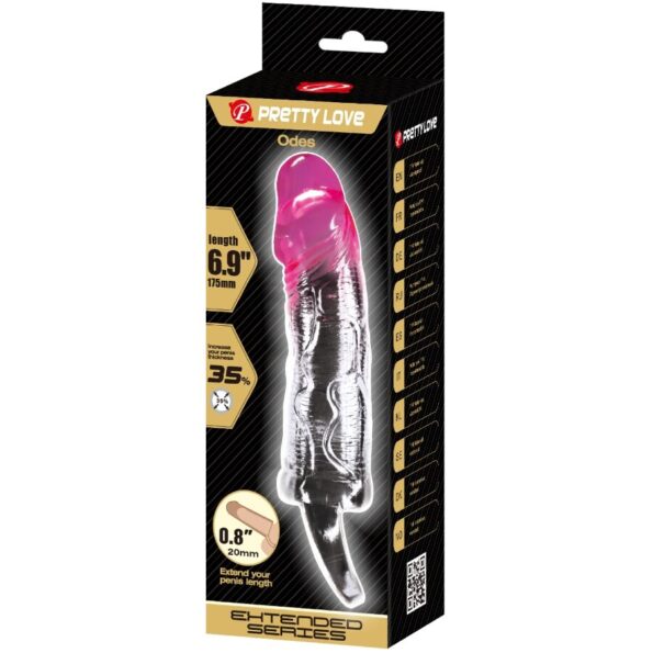 PRETTY LOVE - ODES GAINE D'AGRANDISSEMENT RÉALISTE DE 2 CM POUR PÉNIS ROSE-PRETTY LOVE-sextoys-lingerie-bdsm-hygiène-sexshop