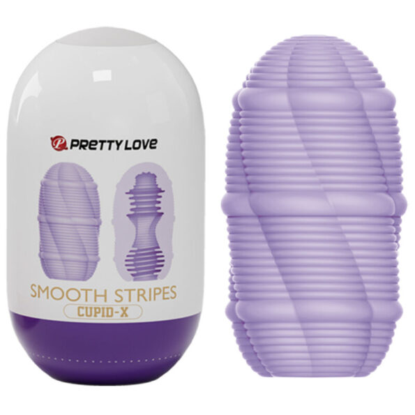 PRETTY LOVE - OEUF MASTURBATEUR CUPID  RAYURES LISSES-PRETTY LOVE MALE-sextoys-lingerie-bdsm-hygiène-sexshop