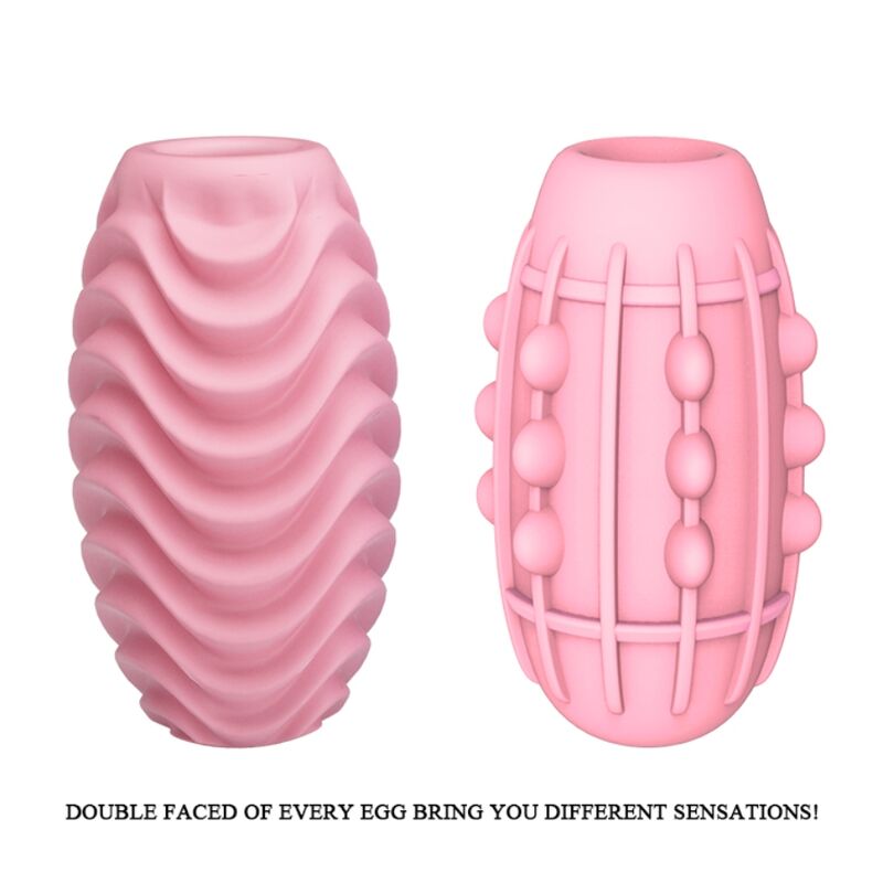 PRETTY LOVE - OEUF MASTURBATEUR DOUBLE FACE ROSE PRETTY LOVE - OEUF MASTURBATEUR DOUBLE FACE ROSE-PRETTY LOVE MALE-sextoys-lingerie-bdsm-hygiène-sexshop