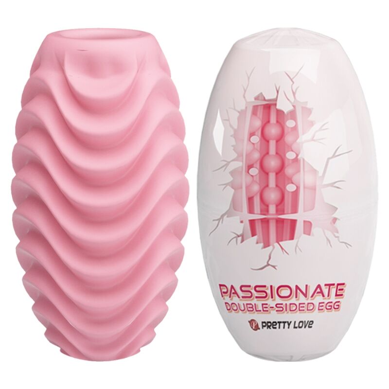 PRETTY LOVE - OEUF MASTURBATEUR DOUBLE FACE ROSE PRETTY LOVE - OEUF MASTURBATEUR DOUBLE FACE ROSE-PRETTY LOVE MALE-sextoys-lingerie-bdsm-hygiène-sexshop