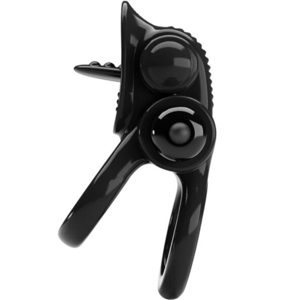 PRETTY LOVE - PASSIONATE RING DOUBLE ANNEAU VIBRANT + STIMULATEUR DE CLITORIS NOIR-PRETTY LOVE-sextoys-lingerie-bdsm-hygiène-sexshop