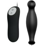 PRETTY LOVE – PLUG ANAL EN SILICONE 12 MODES DE VIBRATION NOIR