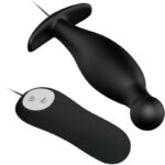 PRETTY LOVE – PLUG ANAL EN SILICONE 12 MODES DE VIBRATION NOIR