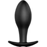 PRETTY LOVE - PLUG ANAL FORME DANCRE SILICONE 12 MODES DE VIBRATION NOIR-PRETTY LOVE BOTTOM-sextoys-lingerie-bdsm-hygiène-sexshop