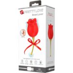 PRETTY LOVE – ROSE LOVER STIMULATEUR DE CLITORIS ROSE 12 VIBRATIONS ROUGE