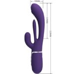 PRETTY LOVE – SHANIA TRIPLE RABBIT VIBRATEUR MULTIFONCTION VIOLET