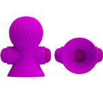 PRETTY LOVE – STIMULATEURS DE NIPPLE 12 MODES VIBRATION LILAS