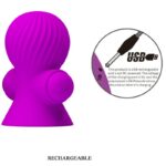 PRETTY LOVE – STIMULATEURS DE NIPPLE 12 MODES VIBRATION LILAS