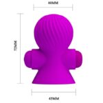 PRETTY LOVE – STIMULATEURS DE NIPPLE 12 MODES VIBRATION LILAS