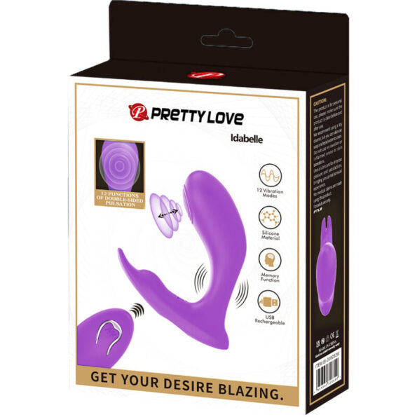 PRETTY LOVE - TÉLÉCOMMANDE À VIBRATION ET PULSATION IDABELLE VIOLET-PRETTY LOVE BOTTOM-sextoys-lingerie-bdsm-hygiène-sexshop