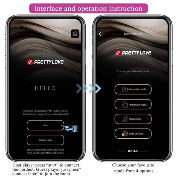 PRETTY LOVE - TÉLÉCOMMANDE CATALINA VIBRATOR APP VIOLET-PRETTY LOVE LED-sextoys-lingerie-bdsm-hygiène-sexshop