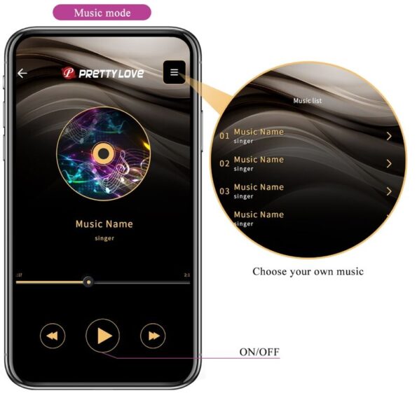PRETTY LOVE - TÉLÉCOMMANDE CATALINA VIBRATOR APP VIOLET-PRETTY LOVE LED-sextoys-lingerie-bdsm-hygiène-sexshop