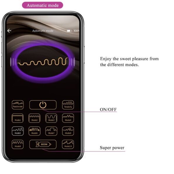 PRETTY LOVE - TÉLÉCOMMANDE CATALINA VIBRATOR APP VIOLET-PRETTY LOVE LED-sextoys-lingerie-bdsm-hygiène-sexshop