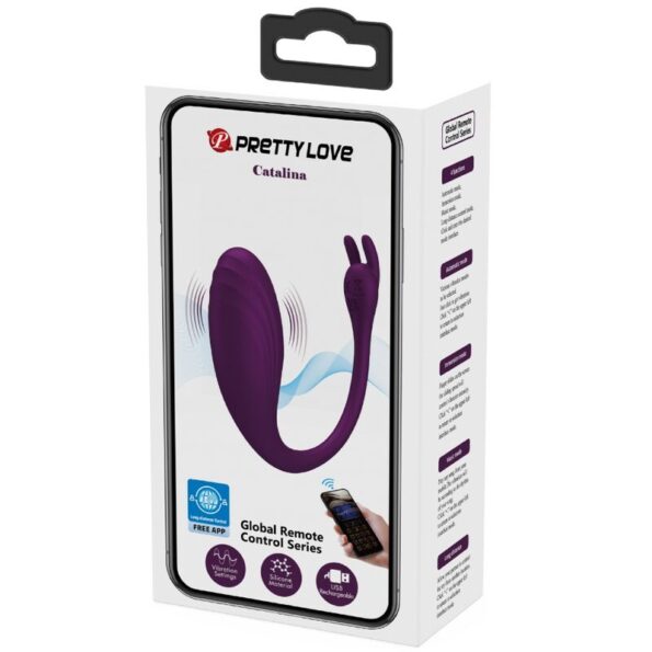 PRETTY LOVE - TÉLÉCOMMANDE CATALINA VIBRATOR APP VIOLET-PRETTY LOVE LED-sextoys-lingerie-bdsm-hygiène-sexshop