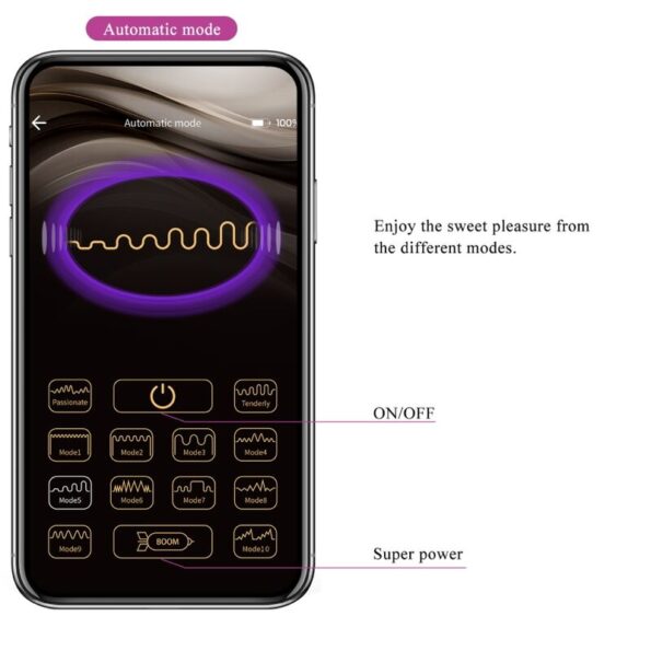 PRETTY LOVE - TÉLÉCOMMANDE JAYLEEN VIBRATOR APP VIOLET-PRETTY LOVE LED-sextoys-lingerie-bdsm-hygiène-sexshop