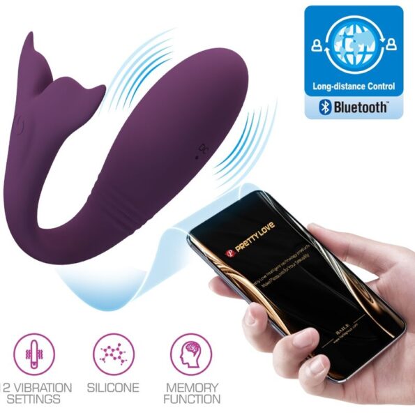 PRETTY LOVE - TÉLÉCOMMANDE JAYLEEN VIBRATOR APP VIOLET-PRETTY LOVE LED-sextoys-lingerie-bdsm-hygiène-sexshop