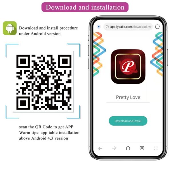 PRETTY LOVE - TÉLÉCOMMANDE JAYLEEN VIBRATOR APP VIOLET-PRETTY LOVE LED-sextoys-lingerie-bdsm-hygiène-sexshop