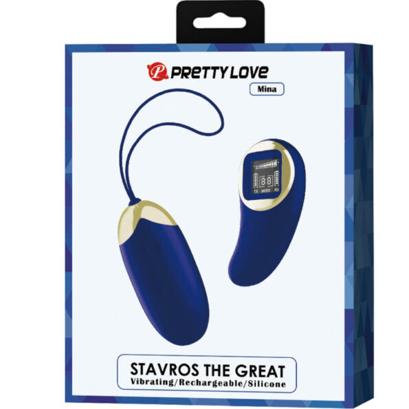 PRETTY LOVE - TÉLÉCOMMANDE OEUF VIBRANT MINA BLEU-PRETTY LOVE LED-sextoys-lingerie-bdsm-hygiène-sexshop
