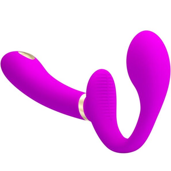 PRETTY LOVE - THUNDERBIRD DOUBLE VIBRATEUR STRAP-ON AVEC TÉLÉCOMMANDE VIOLET-PRETTY LOVE-sextoys-lingerie-bdsm-hygiène-sexshop