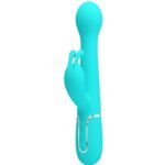 PRETTY LOVE - VIBRATEUR DEJON RABBIT 3 EN 1 MULTIFONCTION VERT AQUA-PRETTY LOVE FLIRTATION-sextoys-lingerie-bdsm-hygiène-sexshop