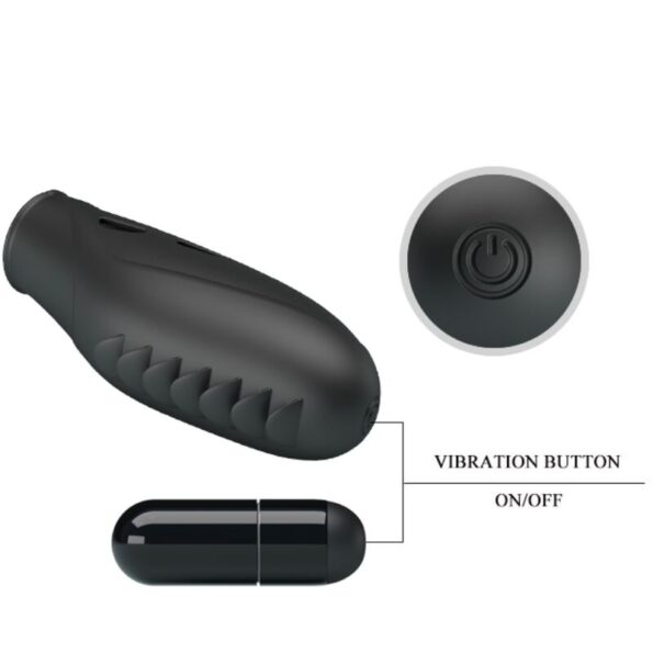 PRETTY LOVE - VIBRATEUR DOIGT EN SILICONE GILO NOIR-PRETTY LOVE-sextoys-lingerie-bdsm-hygiène-sexshop