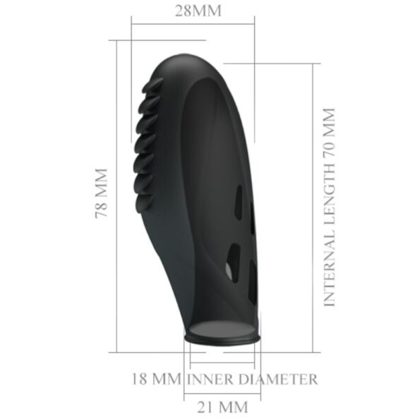 PRETTY LOVE - VIBRATEUR DOIGT EN SILICONE GILO NOIR-PRETTY LOVE-sextoys-lingerie-bdsm-hygiène-sexshop