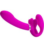 PRETTY LOVE - VIBRATEUR DOUBLE STRAP-ON VALERIE 12 VIBRATIONS VIOLET-PRETTY LOVE-sextoys-lingerie-bdsm-hygiène-sexshop